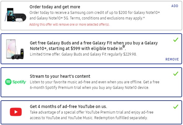 Galaxy Note 10 purchases come with free Galaxy Buds and Galaxy