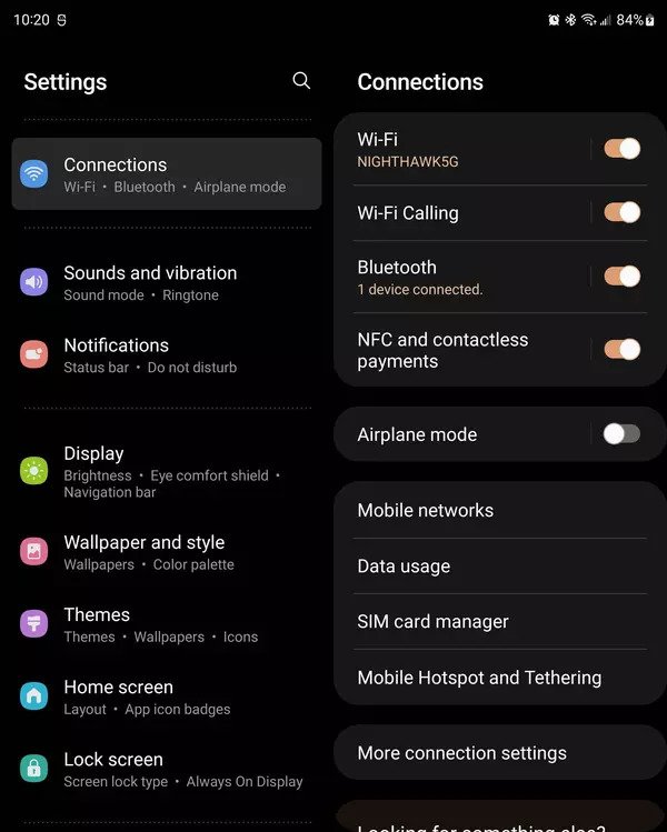 New screens from the latest Z Fold3 software update. (Source: Samsung via XDA)