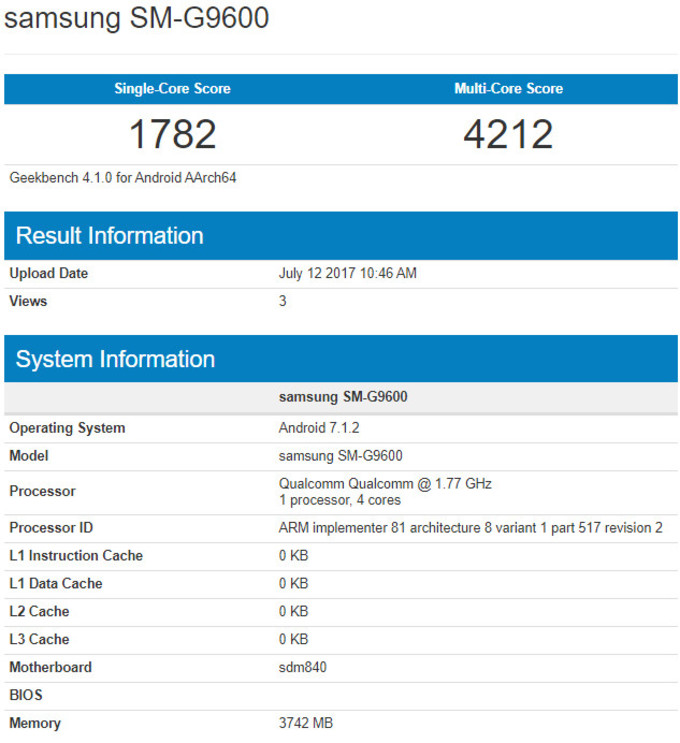 Geekbench results reveal an interesting new Qualcomm chipset (Source: Geekbench)