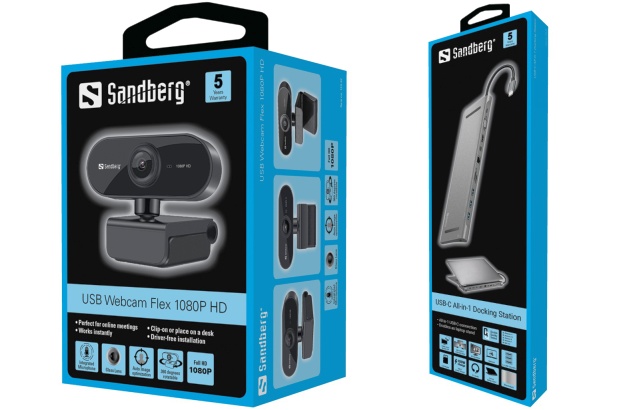 Sandberg unveils USB Webcam Flex 1080P HD and USB C All in 1