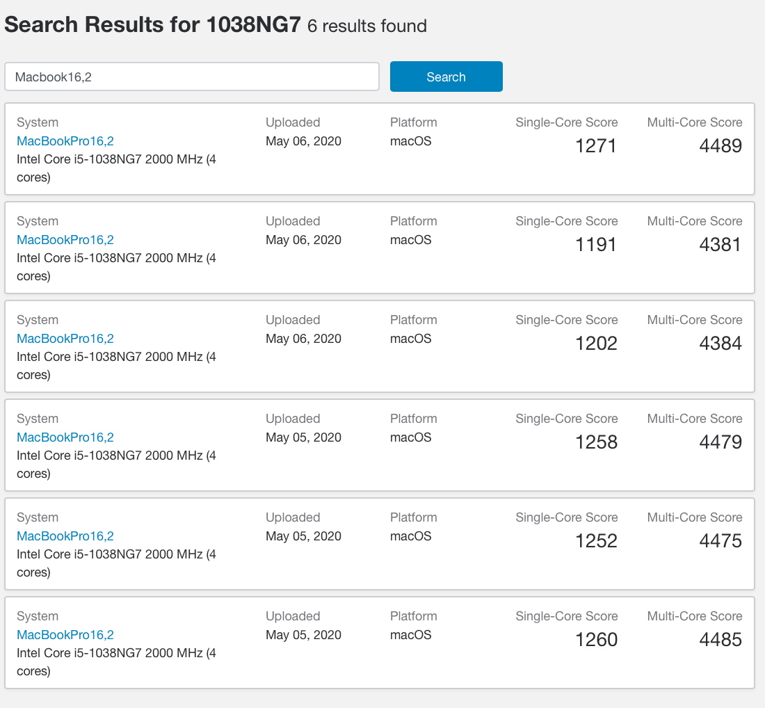 Geekbench confirms new MacBook Pro model identifiers and Core i5