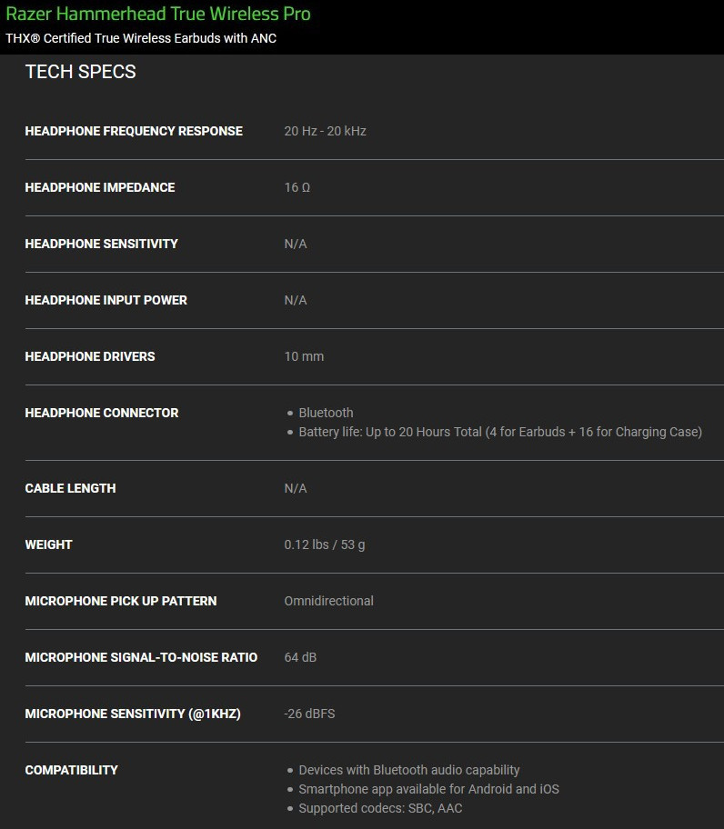 Razer hammerhead top touch controls