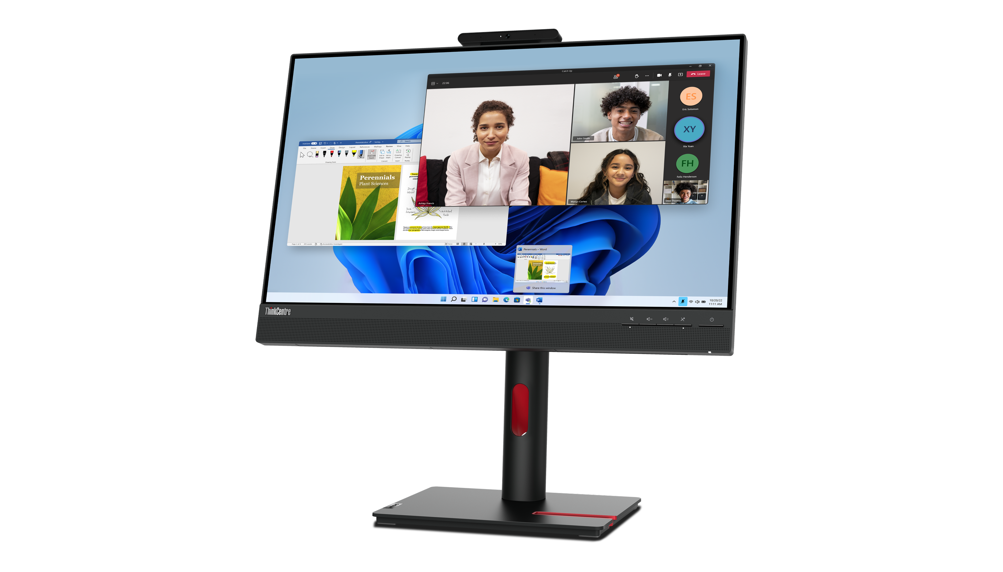 Wyświetlacze Lenovo ThinkCentre Tiny-in-One (TIO) Gen 5 ze zintegrowaną kamerą internetową i opcjonalną funkcją ekranu dotykowego