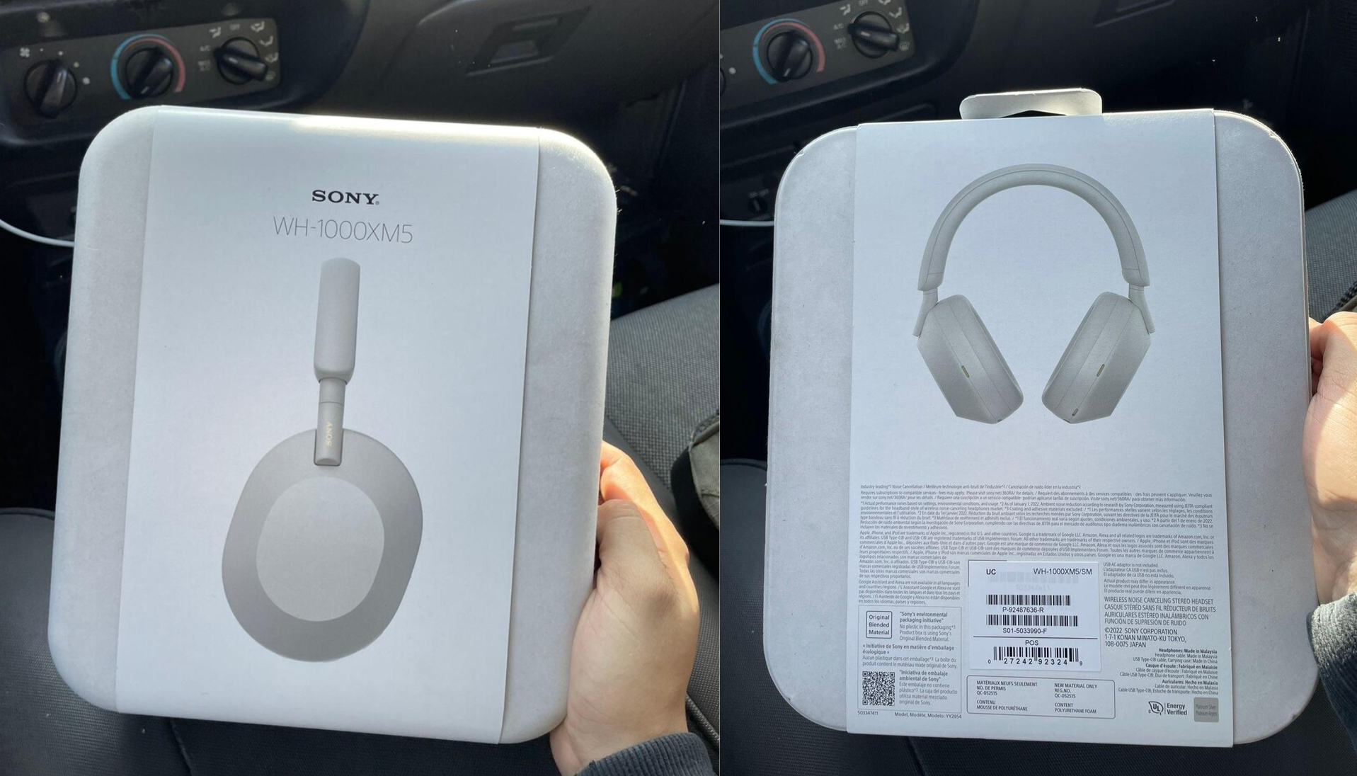 Sony WHXM5: Hands on photos emerge confirming packaging and