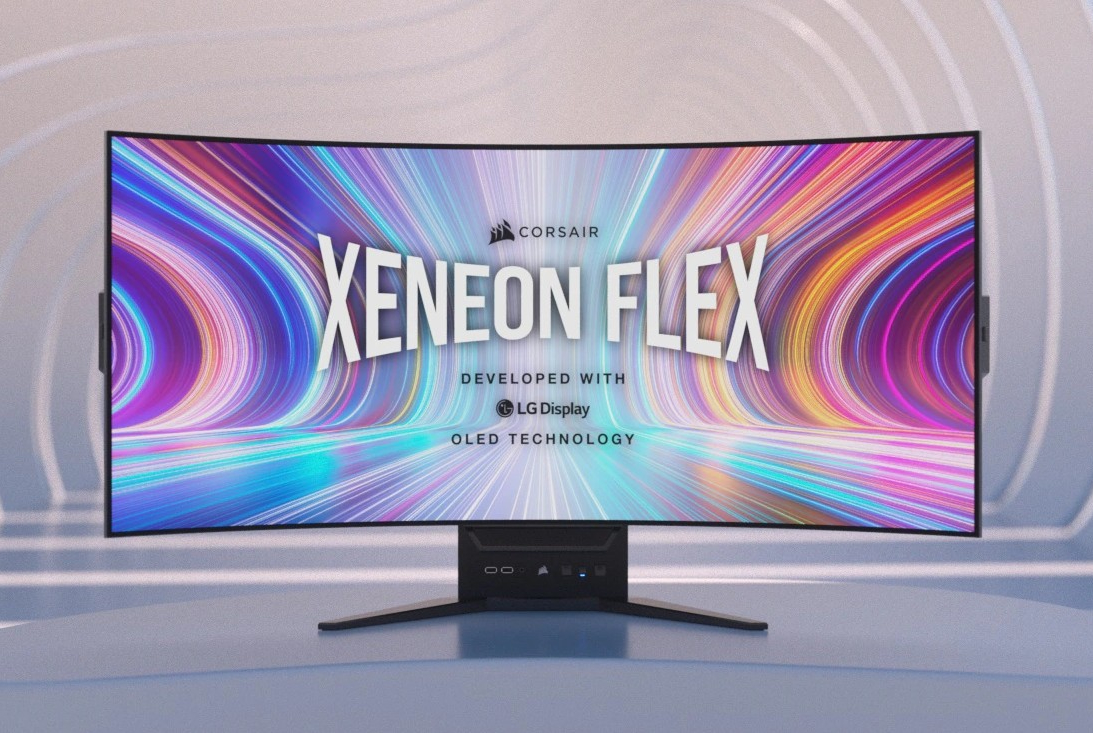 Corsair Xenon Flex 45WQHD240: ekstrawagancki monitor do gier LG W-OLED zadebiutował z częstotliwością odświeżania 240 Hz, czasem reakcji 0,03 ms i giętką konstrukcją
