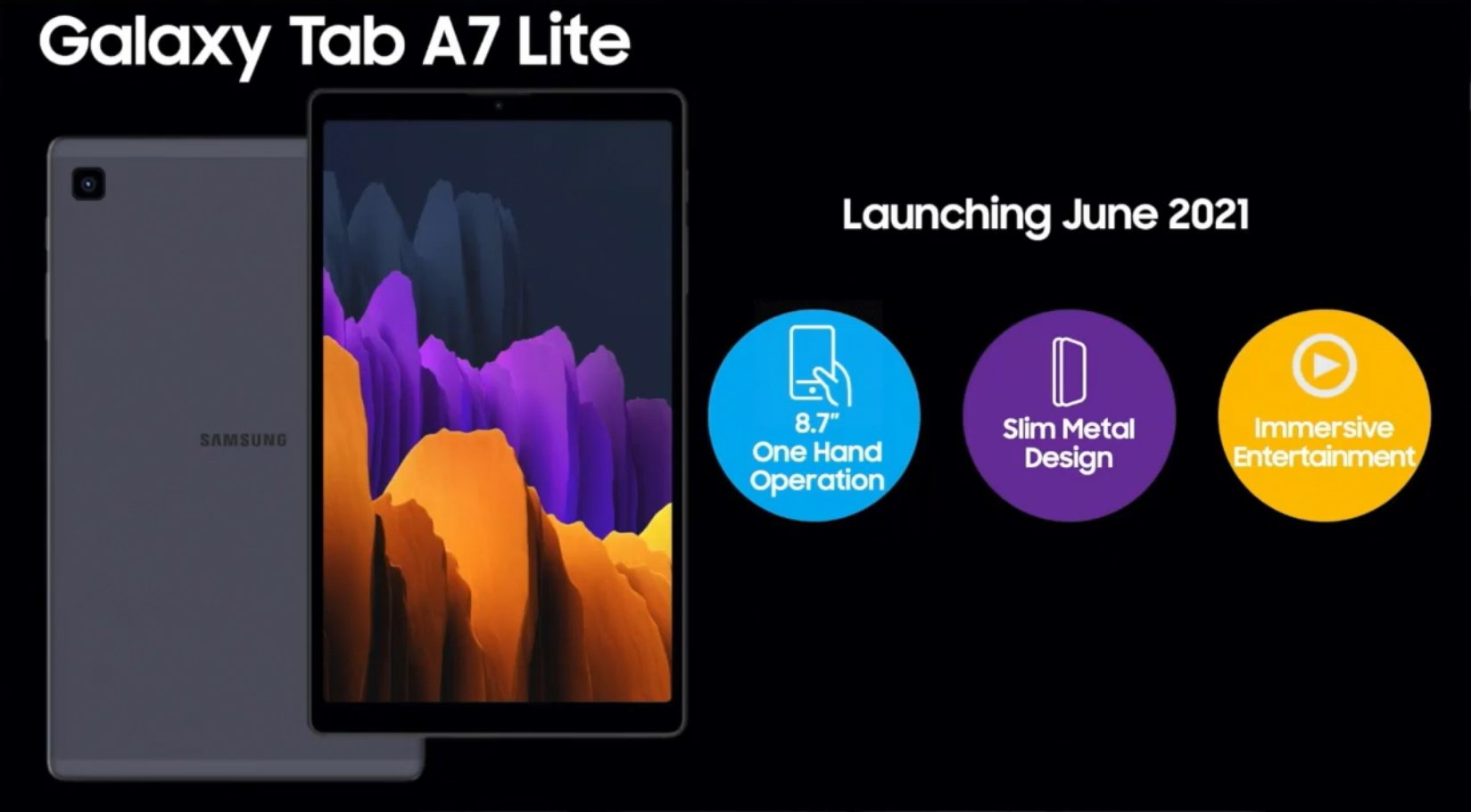 Samsung tab a7 specs