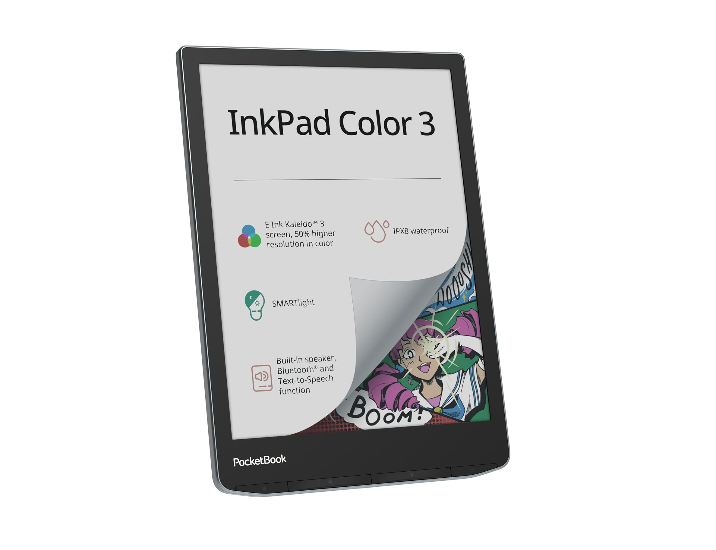 PocketBook InkPad Color 3 eReader with a 7.8 inch E Ink Kaleido 3 color  display now available for $329 - Liliputing