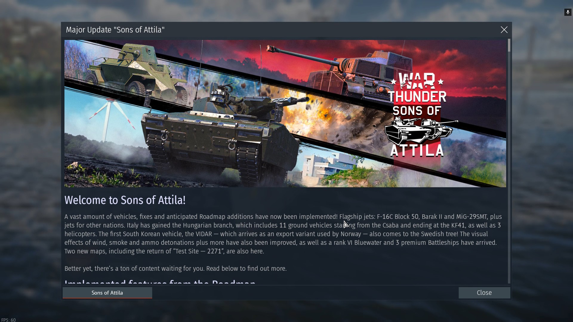 War Thunder Sons of Attila - Changelog - Updates - Game - War Thunder