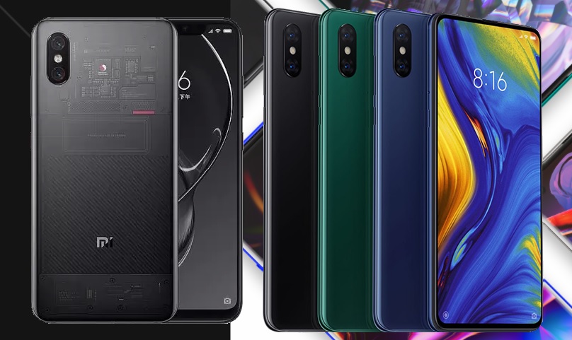 Xiaomi Mi Mix 2S, Mi Mix 3, Mi 8 Pro, and Mi 8 Explorer Edition