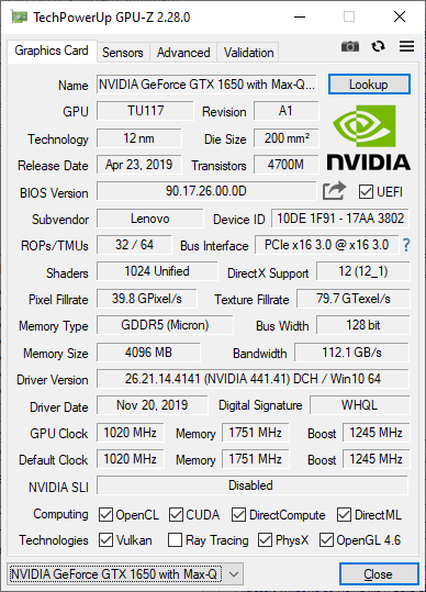 Gtx 1650 shop max q