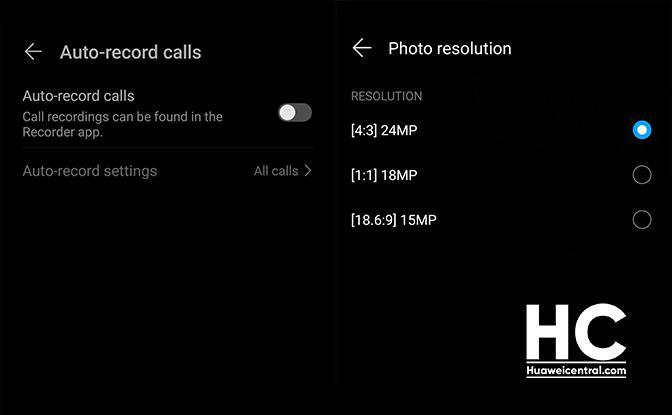 The two features as they were in EMUI 10.0. (Image source: Huawei Central)