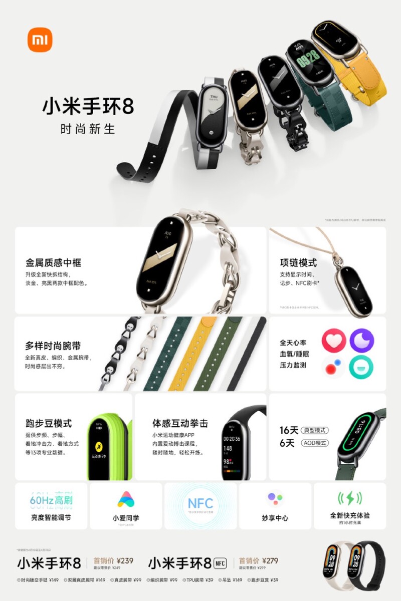 Xiaomi Smart Band 8: New fitness tracker debuts with versatile