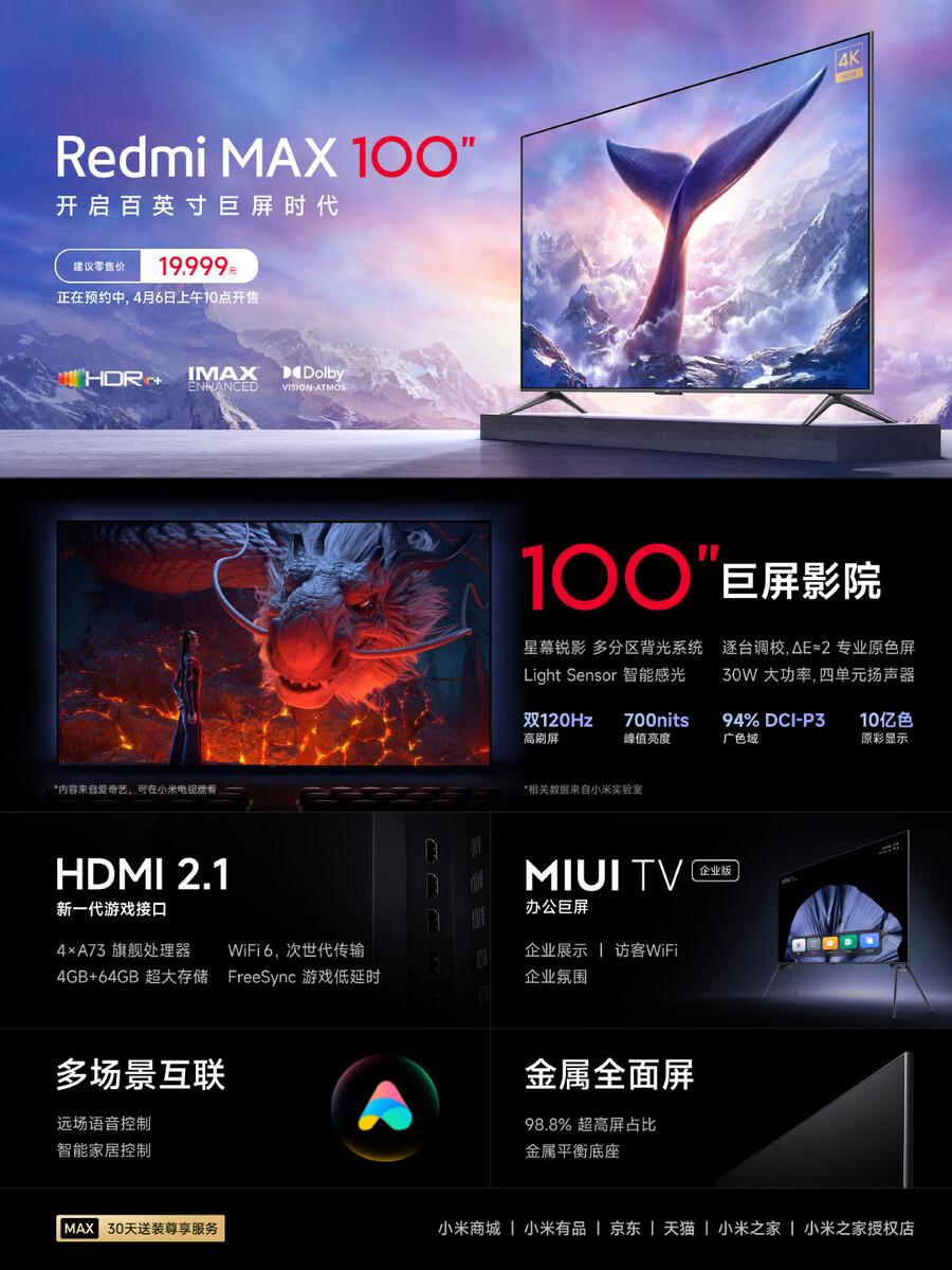 Nueva Xiaomi Redmi MAX 100: características, precio y ficha técnica