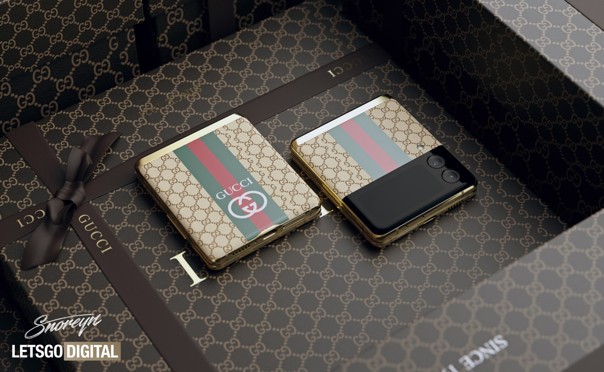 Samsung Galaxy Z Flip 3 Gucci Edition imagined in concept renders