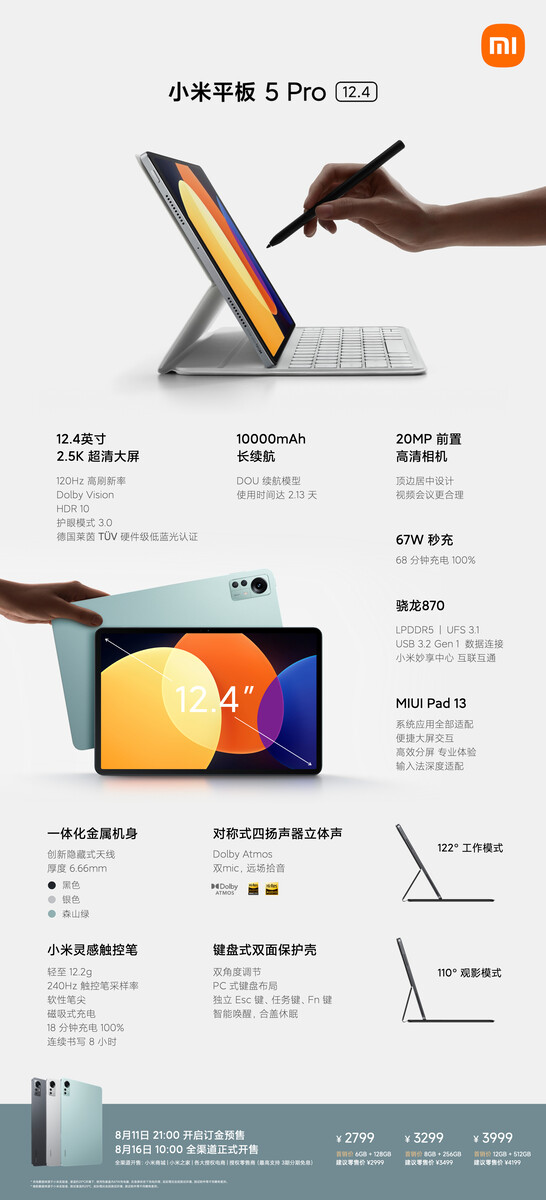 Xiaomi Mi Pad 5 Pro: Price, specs and best deals