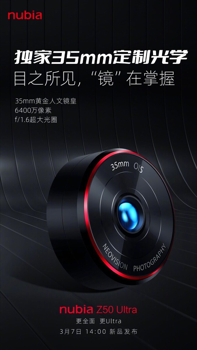 35mm Camera Lens Smartphones : nubia Z50S Pro