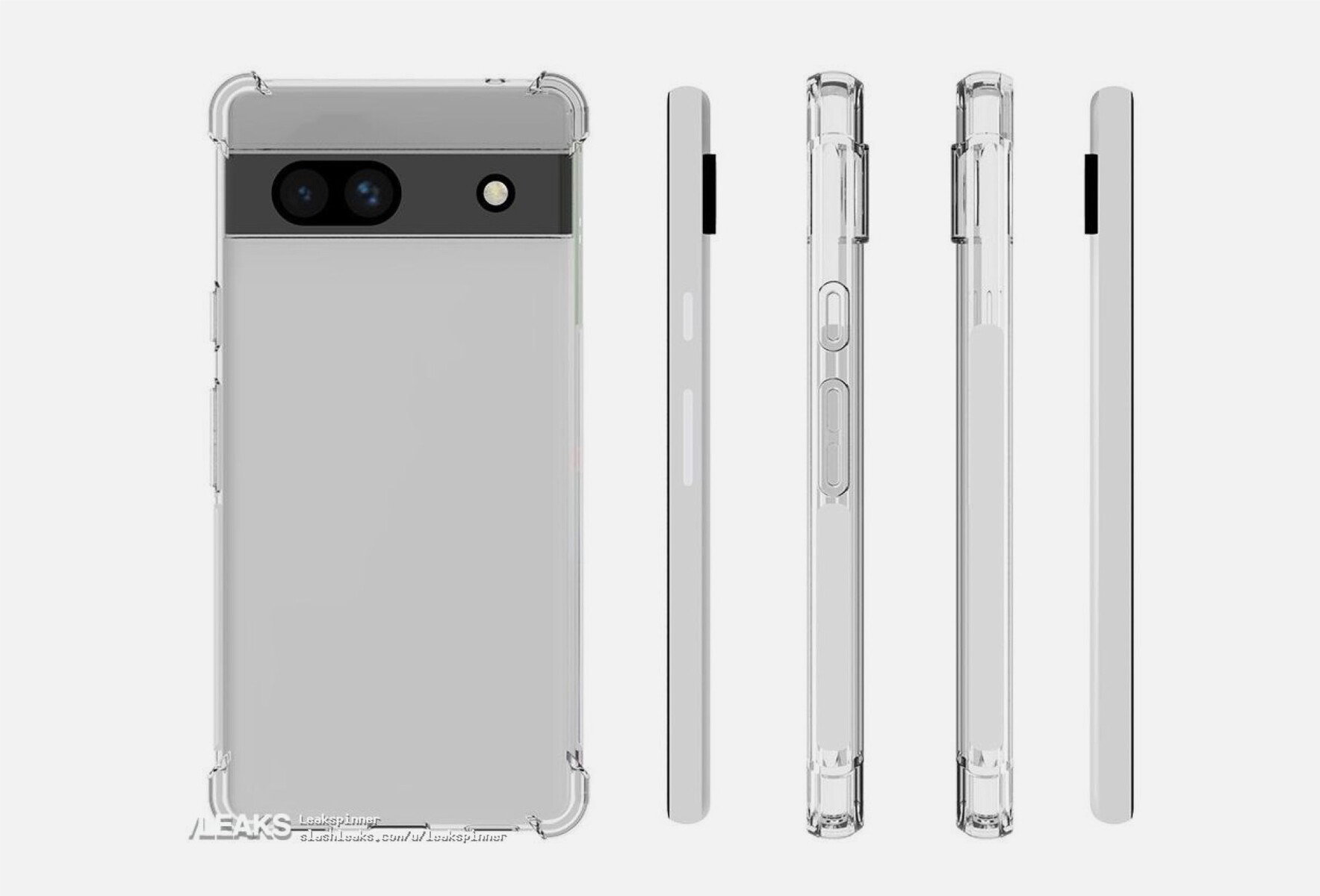 Google Pixel 7a: Third-party case design and device renders Google Pixel 7a: Third-party case design and device renders