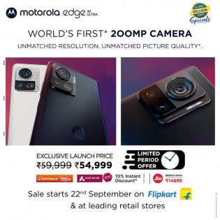 ...whereas the 30 Ultra will have Starlight White or Interstellar Black options. (Source: Motorola via Flipkart)