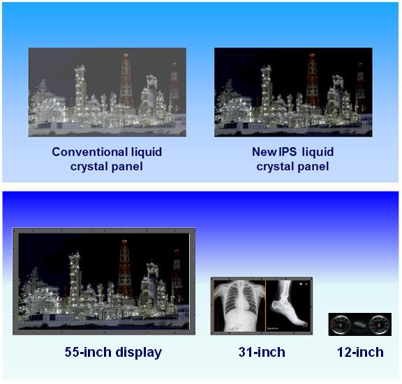 Mock-comparisons to traditional IPS technology. (Source: Panasonic)
