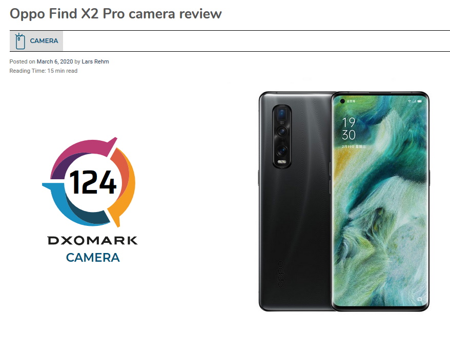 dxomark smartphone 2020