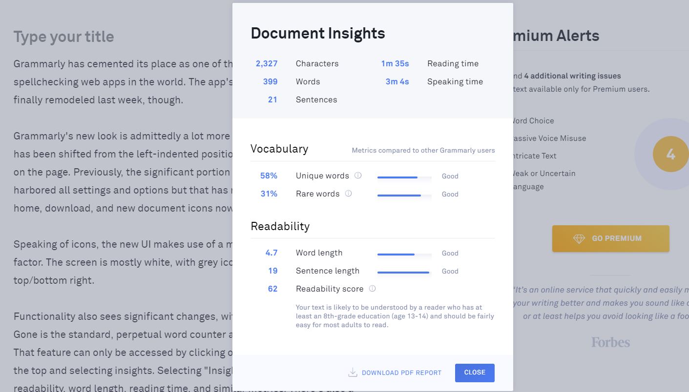 download grammarly brings revamp and update more UI Grammarly features