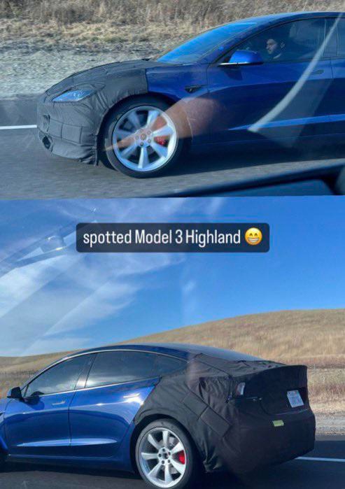 Cheaper to produce 2024 Tesla Model 3 'Highland' appears in a spy shot with  new headlights -  News