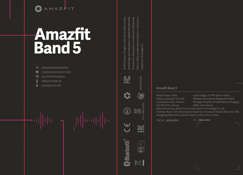 Amazfit band 5 best sale bluetooth