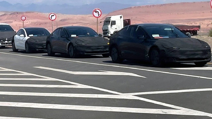 Model 3 Highland caught testing in desert conditions as Tesla