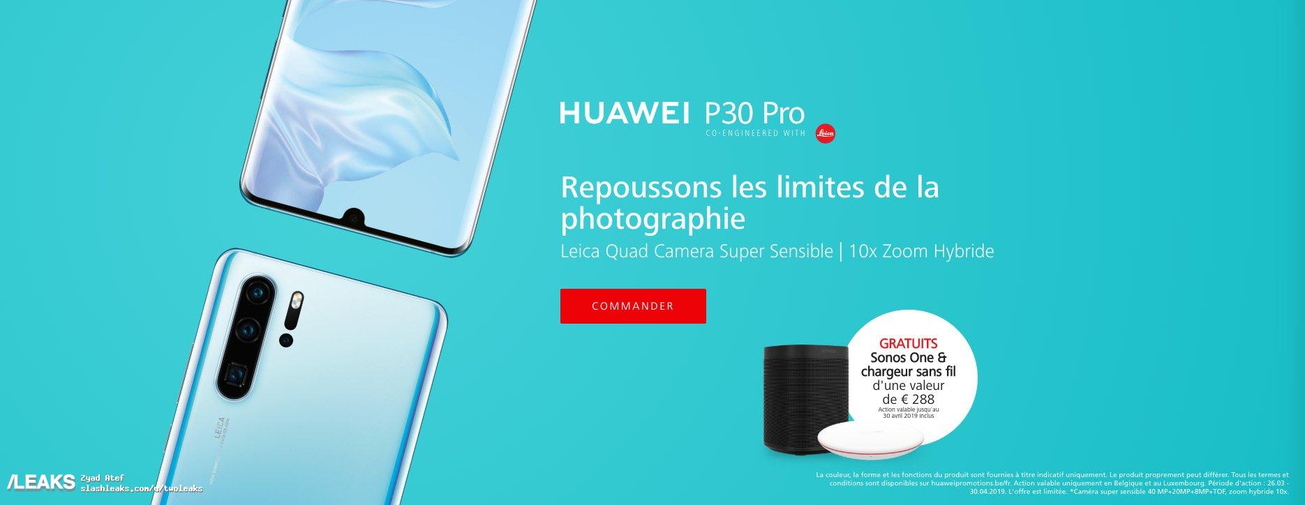 alleged huawei p30 and p30 pro