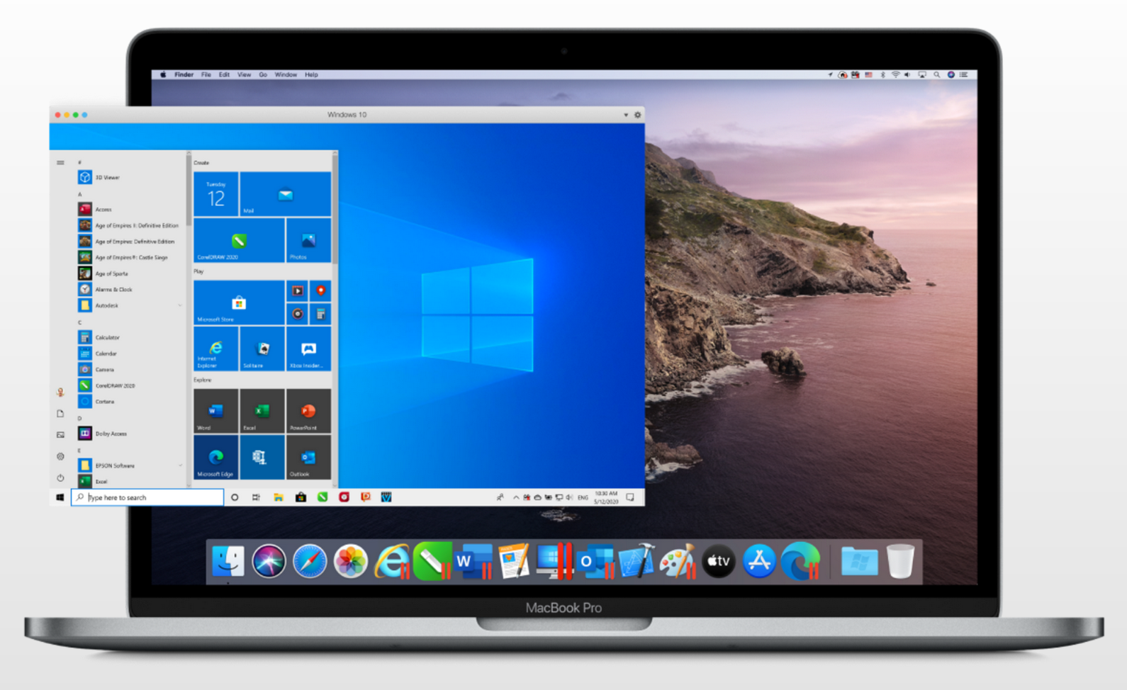 parallels windows 10