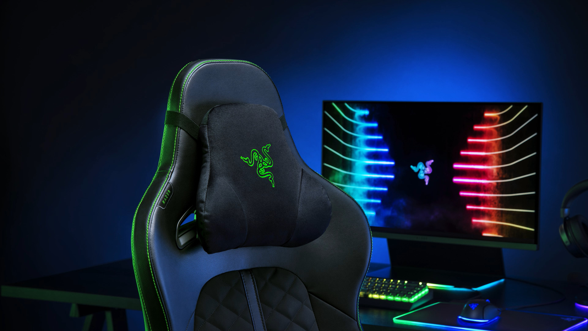 Razer's latest online exclusive product is an RGB-enabled headrest thumbnail