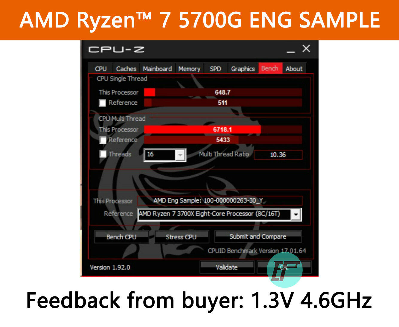AMD Cezanne Ryzen 3 5300G ES listed on eBay with decent