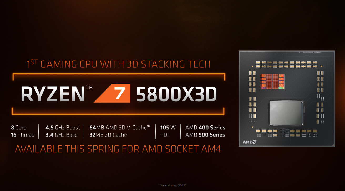 AMD launches Ryzen 7 5800X3D with 3D V-cache that squares off 
