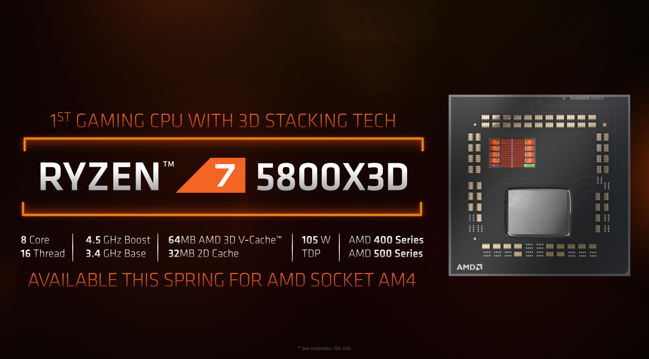 AMD launches Ryzen 7 5800X3D with 3D V-cache that squares off against the  Core i9-12900K in gaming; Zen 4 and Socket AM5 now official -   News