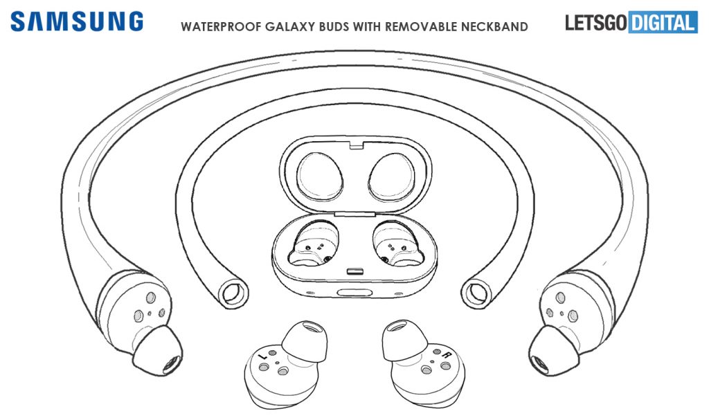 Samsung patents next-gen TWS earbuds that also convert into potentially  waterproof neck-buds -  News