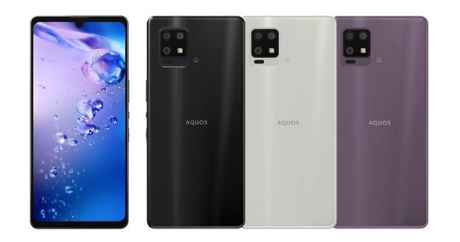 The Sharp Aquos sense6 (top) and zero6 (bottom) have 3 color options each. (Source: Sharp)