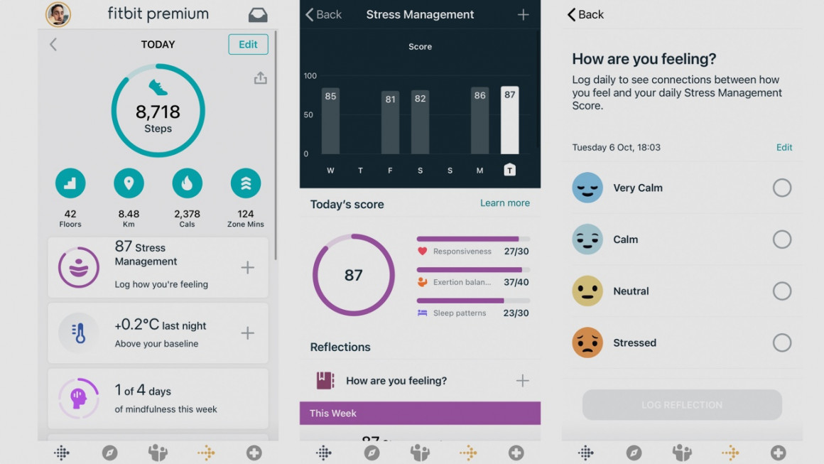 Fitbit with sales stress monitor