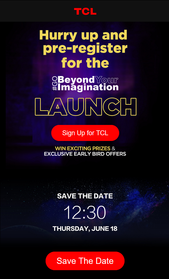 TCL's launch flyer for its QLED TV(s). (Source: TCL)