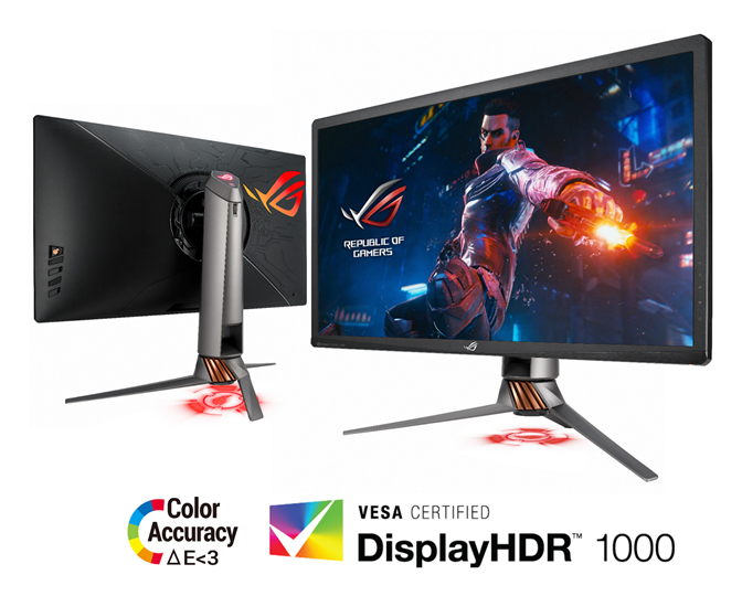  ASUS ROG Swift PG27UQ 27” 4K UHD 144Hz DP HDMI G-SYNC HDR Aura  Sync Gaming Monitor with Eye Care : Electronics