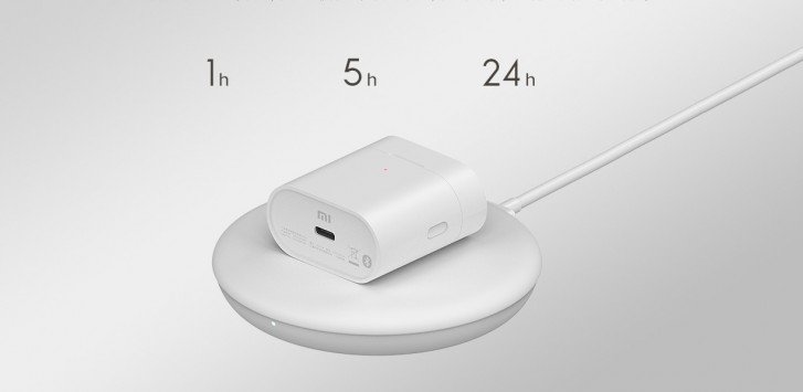 The charging case of the Mi Air 2S supports wireless charging. (Image source: Xiaomi via GSMArena)