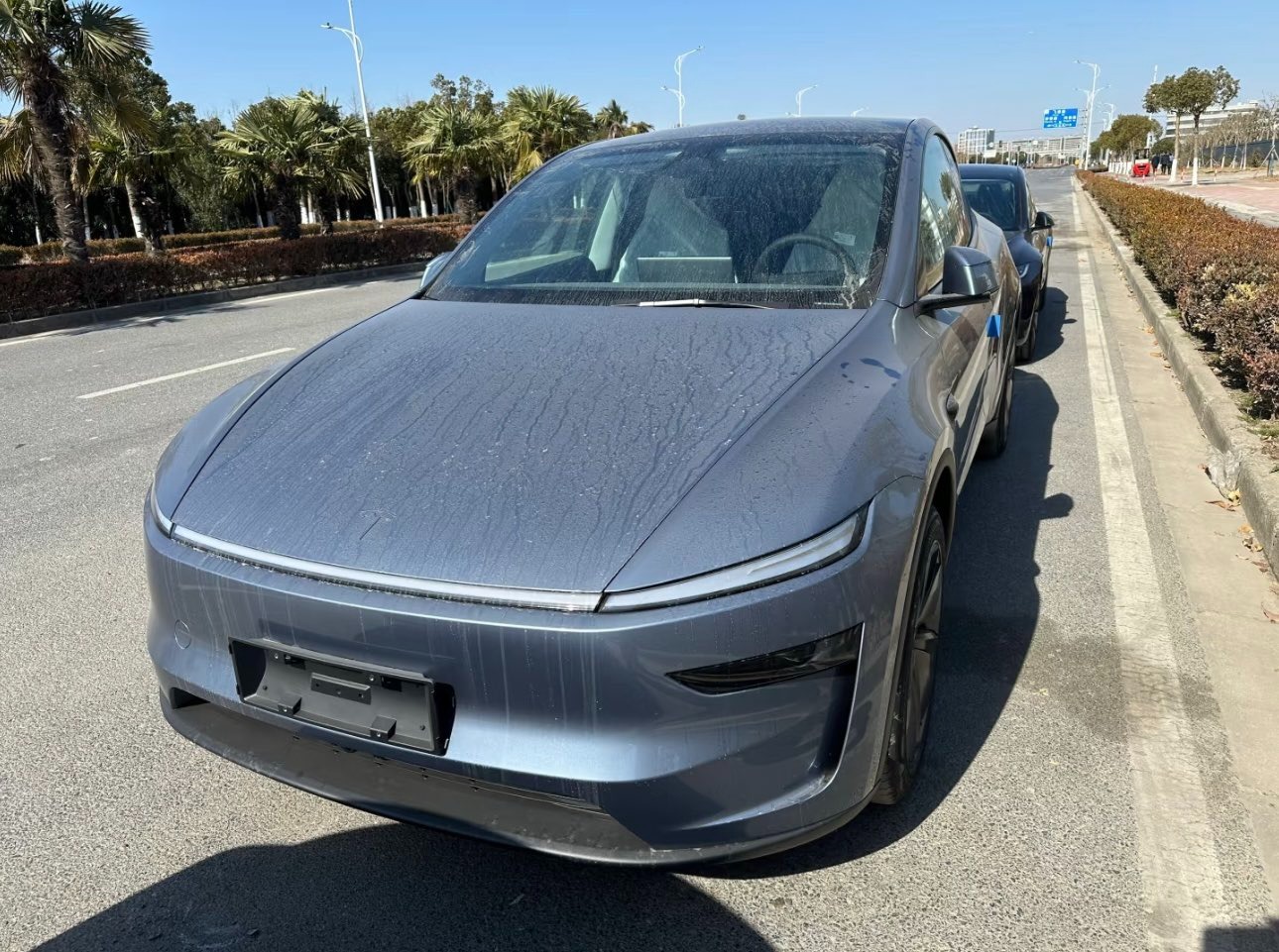First 2025 Model Y Juniper review photos reveal the new interior and fresh Glacial Blue color