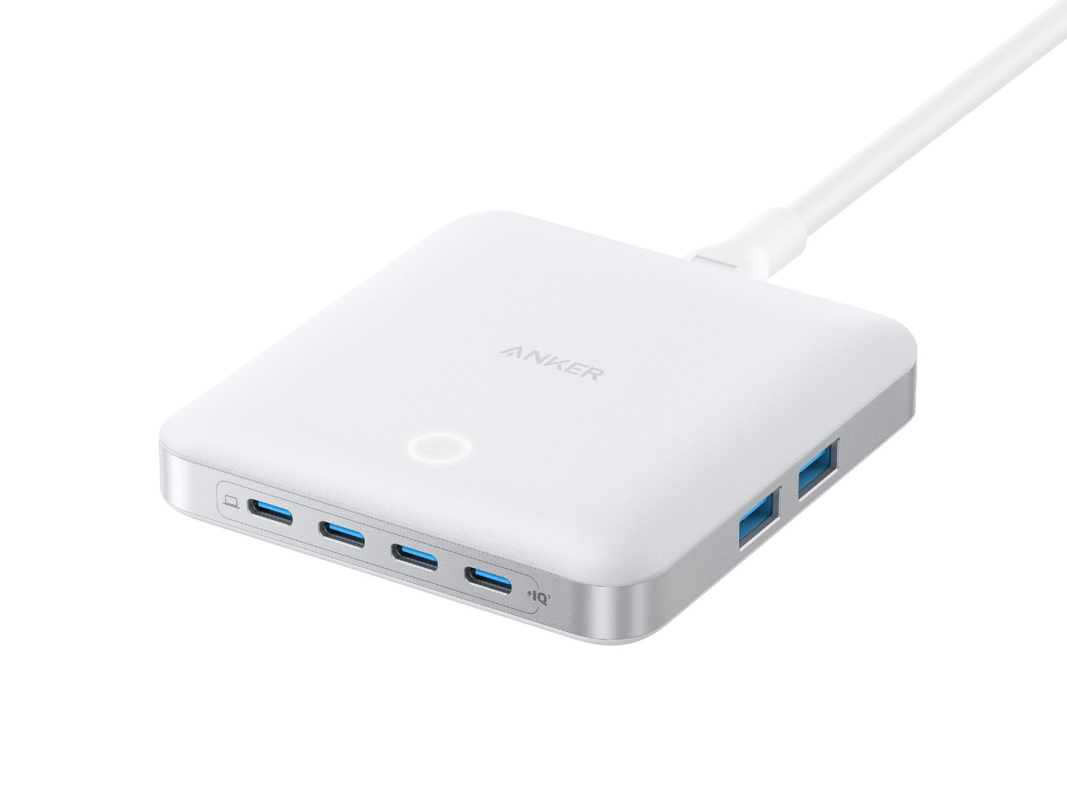 thumbnail interactive-video image 1 of Anker 6-in-1 Nano Charging Station: 67W Power Strip With 2 Outlets & 5ft Cord 1 of 3