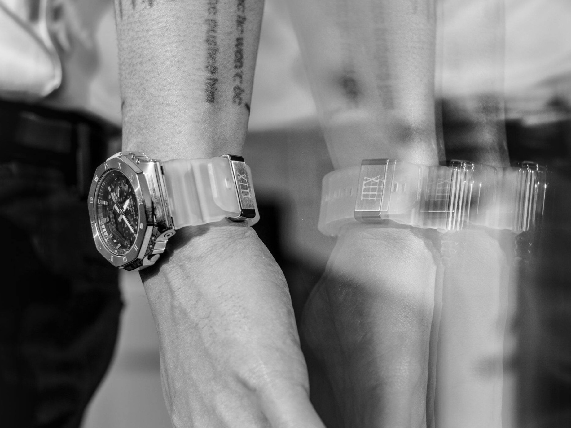 Casio GM2100TTTR-8A hybrid watch with metal bezel now