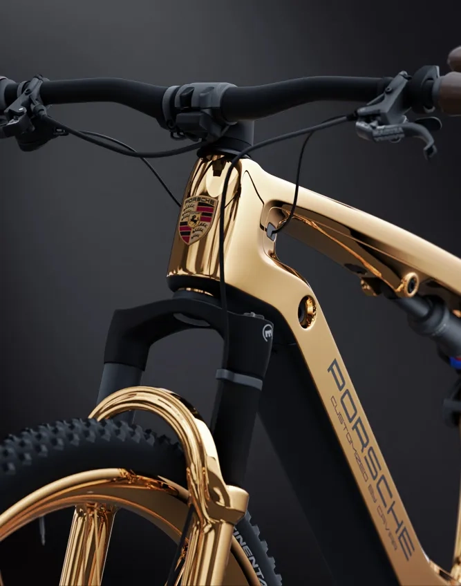 Golden porsche bike online