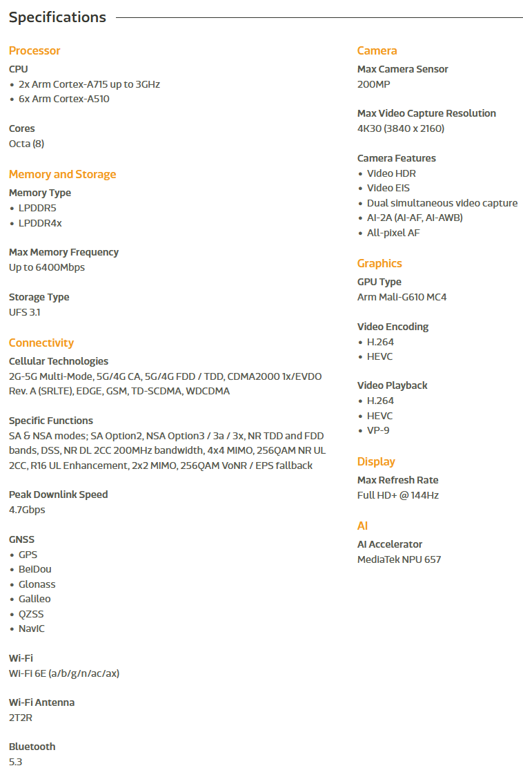 MediaTek เปิดตัว Dimensity 7350 ชิปเซ็ต 4nm ใหม่สำหรับสมาร์ทโฟนระดับกลาง 2 mediatek-dimensity-7350-release