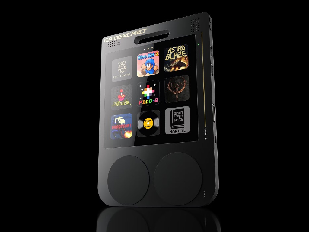 The GamerCard (pictured) can double as a Raspberry Pi computer. (Image source: Grant Sinclair)