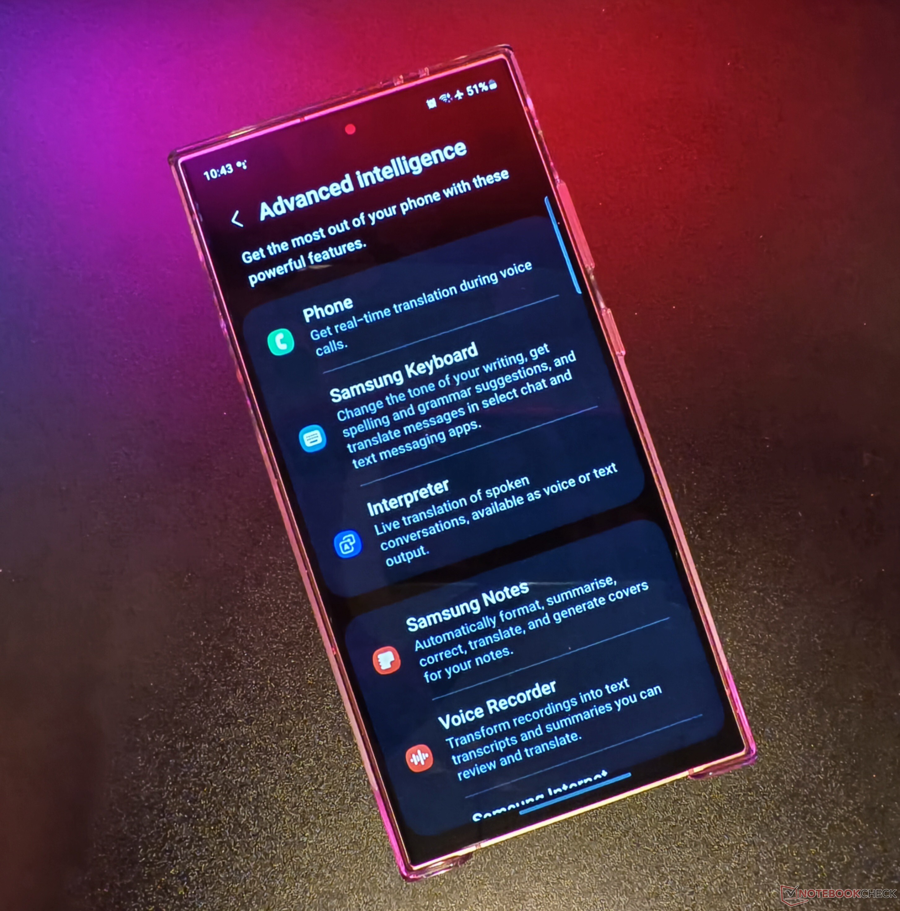 Samsung AI stands for “Advanced Intelligence”, gives users option run features on-device only