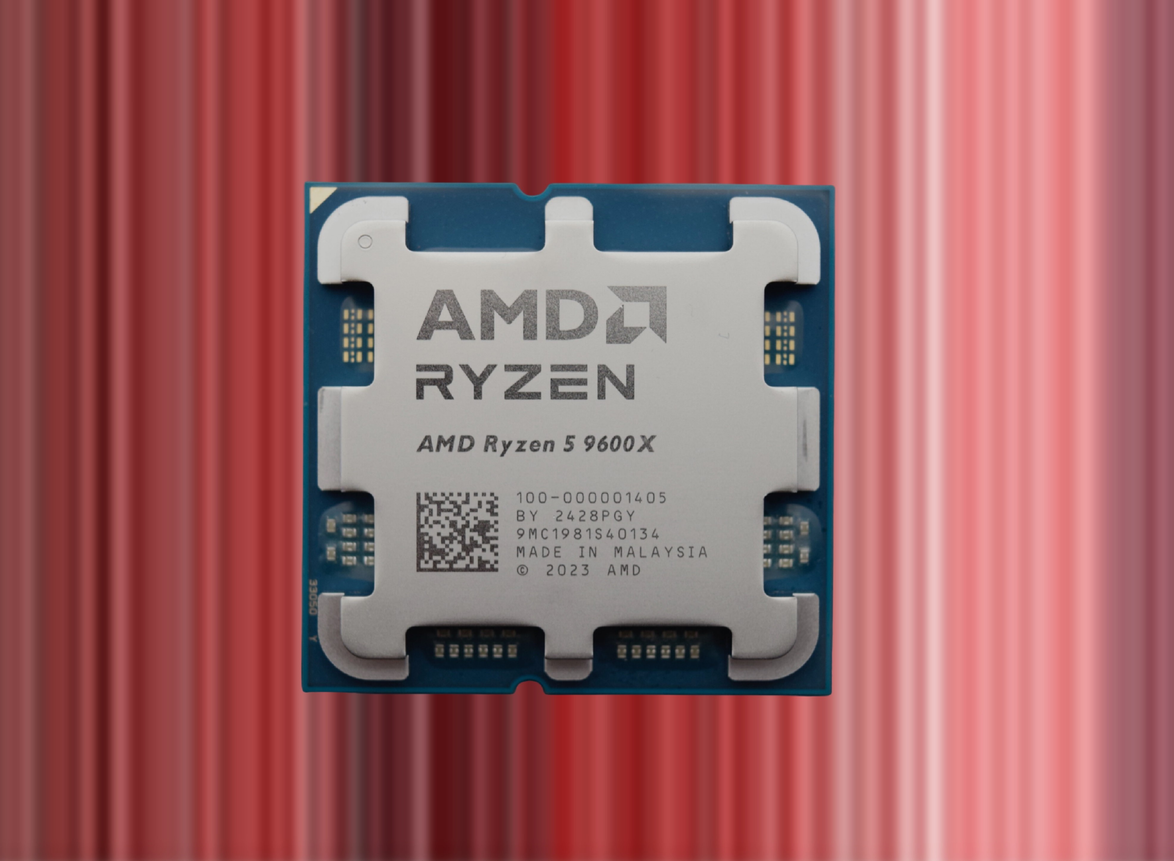 The AMD Ryzen 5 9600X has six cores, 12 threads, and a boost clock of 5.4 GHz. (Image source: Notebookcheck, Pierre Bamin on Unsplash, edited)