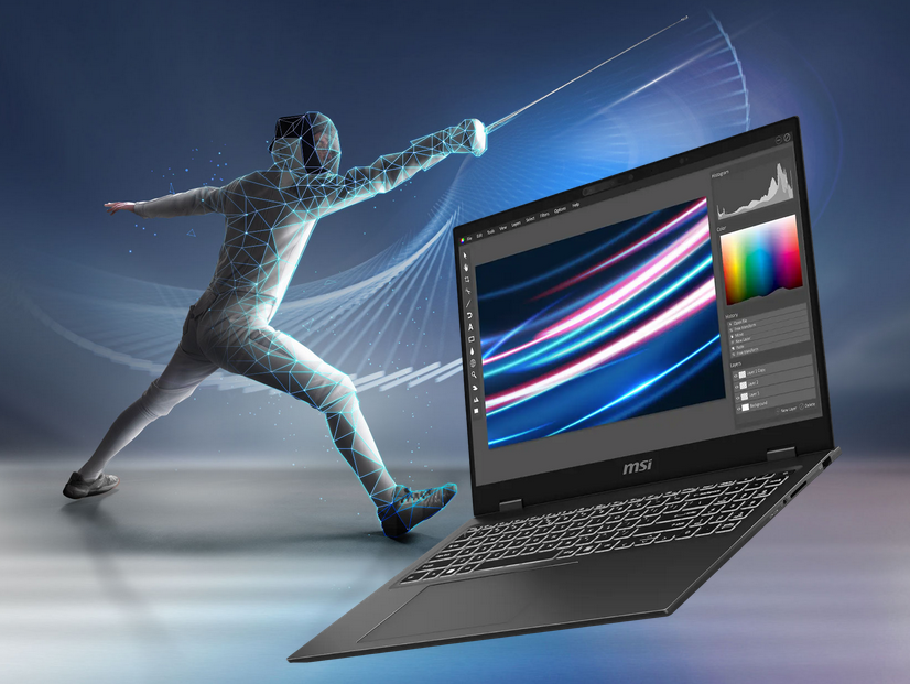 MSI Prestige 16 AI Evo laptop with Intel Core Ultra 7 155H, 32 GB RAM