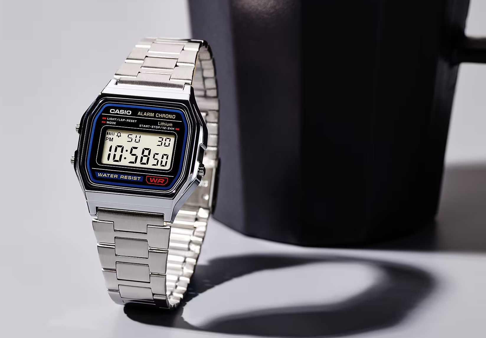 Casio a158 black hot sale